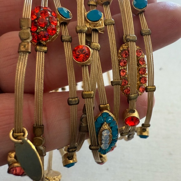 Seasonal Whispers Mixed Set Twinkle in One's Eye & Orange/Gold Bracelets - Picture 1 of 3